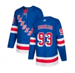 Youth Adidas New York Rangers #93 Mika Zibanejad Premier Royal Blue Home NHL Jersey