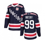 Youth Adidas New York Rangers #99 Wayne Gretzky Authentic Navy Blue 2018 Winter Classic NHL Jersey