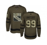 Youth Adidas New York Rangers #99 Wayne Gretzky Green Salute to Service Stitched NHL Jersey