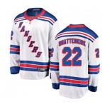 Youth New York Rangers #22 Kevin Shattenkirk Fanatics Branded White Away Breakaway NHL Jersey