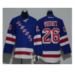 Youth New York Rangers #26 Jimmy Vesey Blue Home Stitched NHL Jersey
