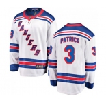 Youth New York Rangers #3 James Patrick Fanatics Branded White Away Breakaway NHL Jersey