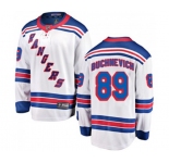 Youth New York Rangers #89 Pavel Buchnevich Fanatics Branded White Away Breakaway NHL Jersey