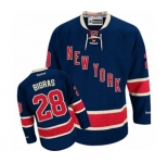 Youth Reebok New York Rangers #28 Chris Bigras Authentic Navy Blue Third NHL Jersey