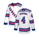Youth Reebok New York Rangers #4 Ron Greschner Authentic White Away NHL Jersey