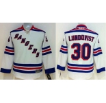 youth nhl jerseys new york rangers #30 lundqvist white