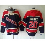 nhl jerseys new york rangers #20 kreider dk.blue-red[pullover hooded sweatshirt]