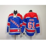 nhl jerseys new york rangers #61 nash blue[pullover hooded sweatshirt]
