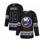 Adidas New York Islanders #13 Mathew Barzal Authentic Black Team Logo Fashion NHL Jersey