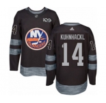 Adidas New York Islanders #14 Tom Kuhnhackl Authentic Black 1917-2017 100th Anniversary NHL Jersey