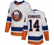 Adidas New York Islanders #14 Tom Kuhnhackl Authentic White Away NHL Jersey
