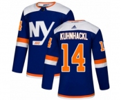 Adidas New York Islanders #14 Tom Kuhnhackl Premier Blue Alternate NHL Jersey