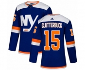 Adidas New York Islanders #15 Cal Clutterbuck Authentic Blue Alternate NHL Jersey