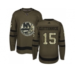 Adidas New York Islanders #15 Cal Clutterbuck Green Salute to Service Stitched NHL Jersey