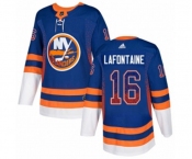 Adidas New York Islanders #16 Pat LaFontaine Authentic Royal Blue Drift Fashion NHL Jersey
