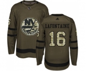 Adidas New York Islanders #16 Pat LaFontaine Premier Green Salute to Service NHL Jersey