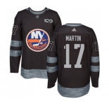 Adidas New York Islanders #17 Matt Martin Premier Black 1917-2017 100th Anniversary NHL Jersey