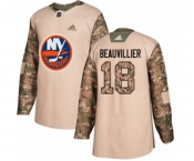 Adidas New York Islanders #18 Anthony Beauvillier Authentic Camo Veterans Day Practice NHL Jersey