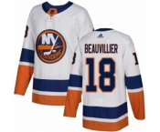 Adidas New York Islanders #18 Anthony Beauvillier Authentic White Away NHL Jersey