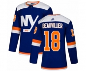 Adidas New York Islanders #18 Anthony Beauvillier Premier Blue Alternate NHL Jersey