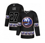 Adidas New York Islanders #27 Anders Lee Authentic Black Team Logo Fashion NHL Jersey