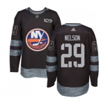 Adidas New York Islanders #29 Brock Nelson Authentic Black 1917-2017 100th Anniversary NHL Jersey