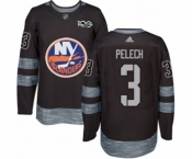 Adidas New York Islanders #3 Adam Pelech Authentic Black 1917-2017 100th Anniversary NHL Jersey