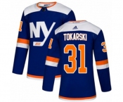 Adidas New York Islanders #31 Dustin Tokarski Authentic Blue Alternate NHL Jersey