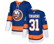 Adidas New York Islanders #31 Dustin Tokarski Authentic Royal Blue Home NHL Jersey