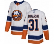 Adidas New York Islanders #31 Dustin Tokarski Authentic White Away NHL Jersey