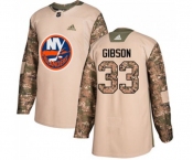 Adidas New York Islanders #33 Christopher Gibson Authentic Camo Veterans Day Practice NHL Jersey