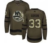 Adidas New York Islanders #33 Christopher Gibson Premier Green Salute to Service NHL Jersey