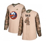 Adidas New York Islanders #4 Robin Salo Authentic Camo Veterans Day Practice NHL Jersey