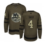 Adidas New York Islanders #4 Robin Salo Premier Green Salute to Service NHL Jersey