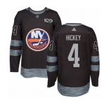 Adidas New York Islanders #4 Thomas Hickey Authentic Black 1917-2017 100th Anniversary NHL Jersey