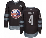 Adidas New York Islanders #4 Thomas Hickey Authentic Black 1917-2017 100th Anniversary NHL Jersey