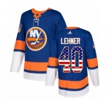 Adidas New York Islanders #40 Robin Lehner Authentic Royal Blue USA Flag Fashion NHL Jersey