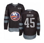 Adidas New York Islanders #45 Noah Dobson Authentic Black 1917-2017 100th Anniversary NHL Jersey