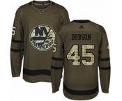 Adidas New York Islanders #45 Noah Dobson Authentic Green Salute to Service NHL Jersey