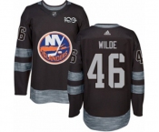 Adidas New York Islanders #46 Bode Wilde Authentic Black 1917-2017 100th Anniversary NHL Jersey