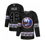 Adidas New York Islanders #46 Bode Wilde Authentic Black Team Logo Fashion NHL Jersey