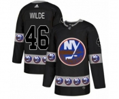 Adidas New York Islanders #46 Bode Wilde Authentic Black Team Logo Fashion NHL Jersey