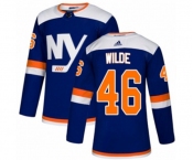 Adidas New York Islanders #46 Bode Wilde Authentic Blue Alternate NHL Jersey