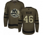 Adidas New York Islanders #46 Bode Wilde Authentic Green Salute to Service NHL Jersey