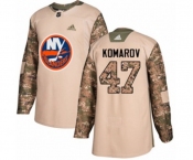 Adidas New York Islanders #47 Leo Komarov Authentic Camo Veterans Day Practice NHL Jersey