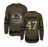 Adidas New York Islanders #47 Leo Komarov Authentic Green Salute to Service NHL Jersey