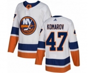 Adidas New York Islanders #47 Leo Komarov Authentic White Away NHL Jersey