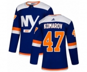 Adidas New York Islanders #47 Leo Komarov Premier Blue Alternate NHL Jersey