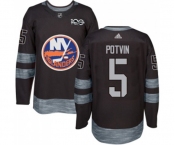 Adidas New York Islanders #5 Denis Potvin Premier Black 1917-2017 100th Anniversary NHL Jersey