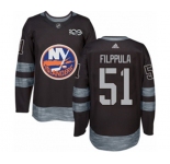 Adidas New York Islanders #51 Valtteri Filppula Authentic Black 1917-2017 100th Anniversary NHL Jersey